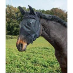 Maska przeciwowadowa dla konia z uszami i frędzlami, Covalliero